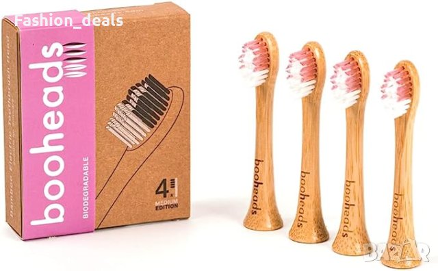 Нови 4 броя Глави за електрическа четка за зъби от бамбук с дървени въглища Грижа уста хигиена, снимка 2 - Други - 41396110