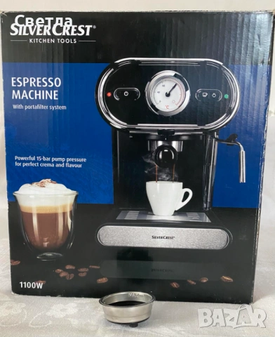 Кафе Машина, безупречна, за Еспресо/Капучино SilverCrest 1100W, € 57