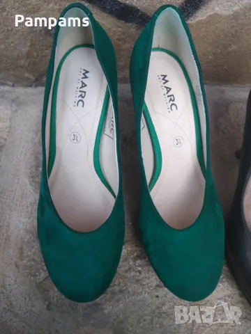 Официални обувки в зелен цвят