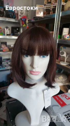 Shining Yourse SS155-1 F11044 къса права боб перука с брето, снимка 5 - Аксесоари за коса - 47826605