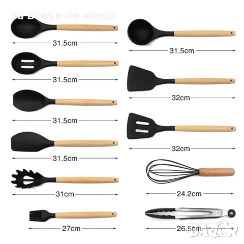 Силиконов кухненски комплект - 19 части, снимка 2 - Прибори за хранене, готвене и сервиране - 53244729