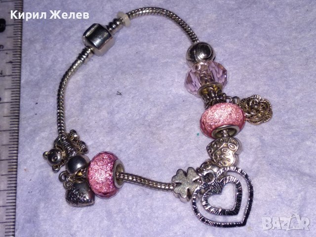 ШИКОЗНА ПОСРЕБРЕНА Тип ПАНДОРА МЕДНА АРТ ГРИВНА с ИСКРЯЩИ КРИСТАЛИ и ЦВЕТНО СТЪКЛО 37020, снимка 13 - Гривни - 41682661