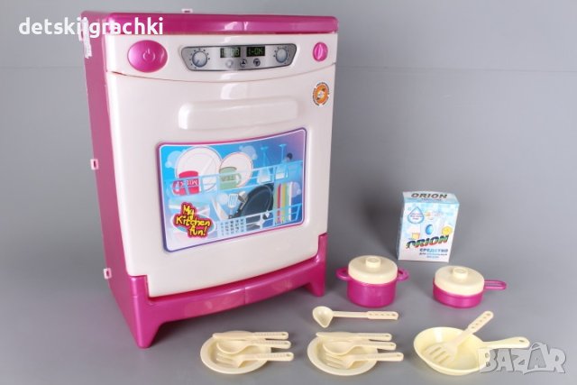 Огромна детска съдомиялна   със звукови ефекти и кухненски прибори 32 х 22 х 44 см