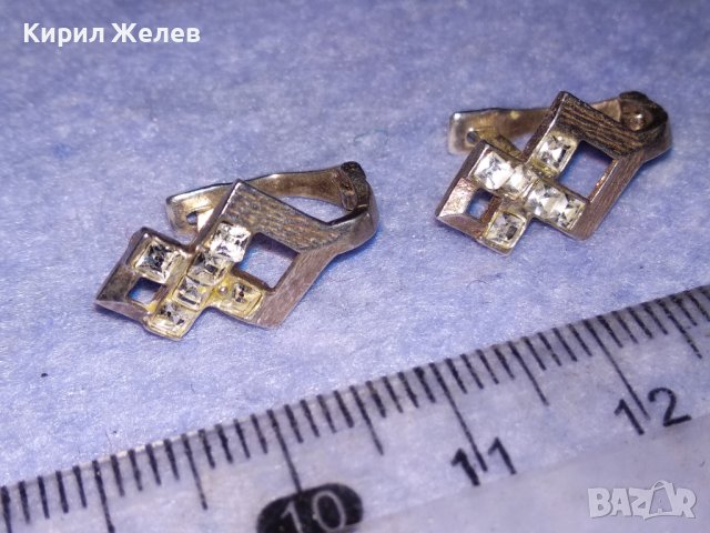 СРЕБЪРНИ СКЪПОЦЕННИ ВИНТИДЖ ОБЕЦИ СРЕБРО 925 с ЮВЕЛИРНО ФАСЕНИРАНИ БЛЕСТЯЩИ КРИСТАЛИ 29744, снимка 6 - Обеци - 40757622