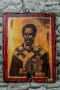 Старинна икона на Свети Николай, реплика художествен декупаж 30/20 см, снимка 1