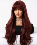 60 см Перука в червено бордо с бретон , снимка 6