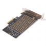 Адаптер PCI Express PCIE to M2 Adapter NVME SATA, снимка 1 - Кабели и адаптери - 36138355