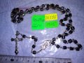РИМОКАТОЛИЧЕСКА ОГЪРЛИЦА МОЛИТВЕНА БРОЕНИЦА ХЕМАТИТ със СРЕБРИСТИ РАЗПЯТИЕ и ДВУСТРАННА ИКОНКА 26376, снимка 5
