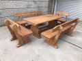 Баварски комплект маса с две пейки, снимка 1