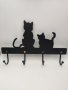 Закачалка котки дърво и метал , снимка 1 - Декорация за дома - 41794678