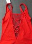 M/L ново с етикет дамско червено боди с ликра и тюл, снимка 12