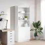 vidaXL Висок шкаф, бял, 70x35x180 см, инженерно дърво, снимка 2