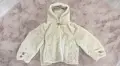 Пухкаво палто в бежов цвят с качулка oversize, снимка 2