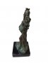Статуетка Тихи , Метална, Зелена оксидация,14 см., снимка 2