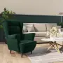 vidaXL Фотьойл, тъмнозелен, кадифе, снимка 2