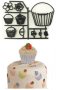 Кексче мъфин кексчета пластмасови резци печати форми украса фондан торта декор бисквитки