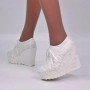 Обувки на платформа - бели, снимка 4