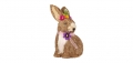 Великденска декоративна фигура, Зайче с розова панделка и цвете, снимка 2