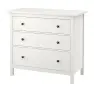 Скрин, бял, масив чам, ИКЕА - HEMNES, снимка 1
