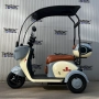Електрическа триколка ТИП VESPA STYLE ROOF с покрив задно предаване с диференциал 60V 1500W + предно, снимка 2