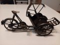 Автентична метална миниатюра на рикша, снимка 2