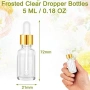 Нови Мини стъклени бутилки 5ml с пипета за етерични масла 10 броя капкомер, снимка 2