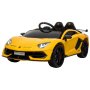 Детска електрическа кола с дистанционно Lamborghini SVJ жълта Homcom внос от Германия