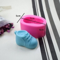 3D Буйка бебешка обувка маратонка обувки буйки силиконов молд форма калъп фондан гипс шоколад свещ , снимка 3 - Форми - 36063923