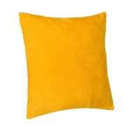 Декоративна възглавница, Рипсено кадифе, 50x50 см, Жълта, снимка 1 - Възглавници - 41021713
