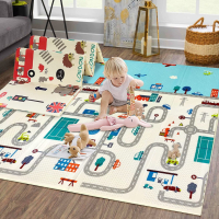 4132 Сгъваемо детско килимче за игра, топлоизолиращо 180x200х1см - модел Лондон и Писта, снимка 2 - Други - 44793327