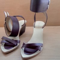 Дамски сандали Zara, естествена кожа, снимка 1 - Сандали - 41578022