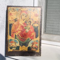 Стара Българска икона 19-ти век, снимка 1 - Антикварни и старинни предмети - 38709477