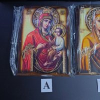 Икона на платно А5 на Пресвета Майка Богородица Закрилница - ръчна изработка . Модели А , Б и В. , снимка 8 - Икони - 42689489