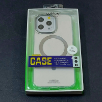 калъф за iPhone 15 Pro Max прозрачен твърд със сребрист ринг MagSafe LUX, снимка 4 - Калъфи, кейсове - 44730382