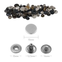 Тик-так копчета, 15мм - Пружинен тип - антик, никел, оксид - 10бр, снимка 2 - Други - 42493158