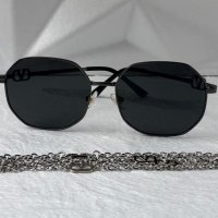 Valentino дамски слънчеви очила Осмоъгълник с верижка синджир, снимка 8 - Слънчеви и диоптрични очила - 41787226