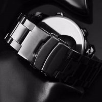 Soxy мъжки ръчен часовник с голям корпус и метална верижка., снимка 2 - Мъжки - 39258341