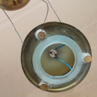 Немски абажур-стъкло и месинг, снимка 12 - Антикварни и старинни предмети - 42434831