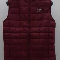 Дамски елек с гъши пух Lee Cooper Hlite Gilet, Burgundy, размери - S, M и XL  , снимка 1 - Елеци - 39055295