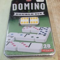 Игра "TACTIC DOMINO 6 DOUBLE SIX" нова в метална кутия, снимка 3 - Домино - 41967632