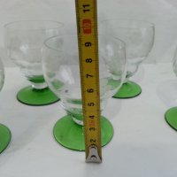 Ретро стъклени чаши чашки цветно стъкло, снимка 4 - Антикварни и старинни предмети - 35985471