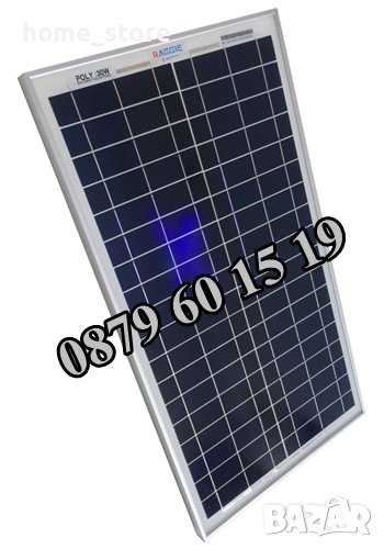 Соларен панел 30W 700/360 мм, слънчев панел 30W, контролери, снимка 1