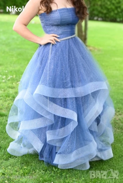 Синя бална рокля, снимка 1