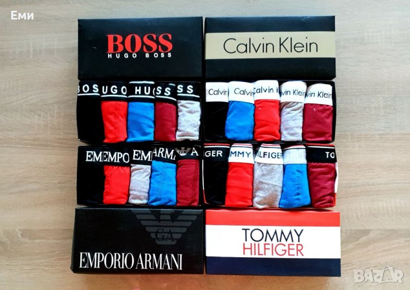 Луксозни  мъжки боксерки CALVIN KLEIN, BOSS, TOMI, ARMANI , снимка 1
