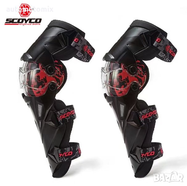 Наколенки, Протектори за Коляно За Мотор С Чупеща Става SCOYCO - ЧЕРВЕН, снимка 1