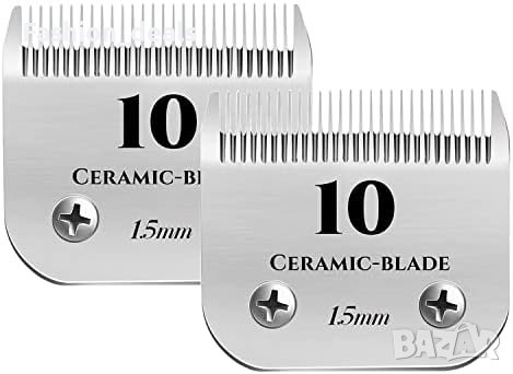 Нови 2 броя керамични ножчета за подстригване куче машинки от серия KM, снимка 1