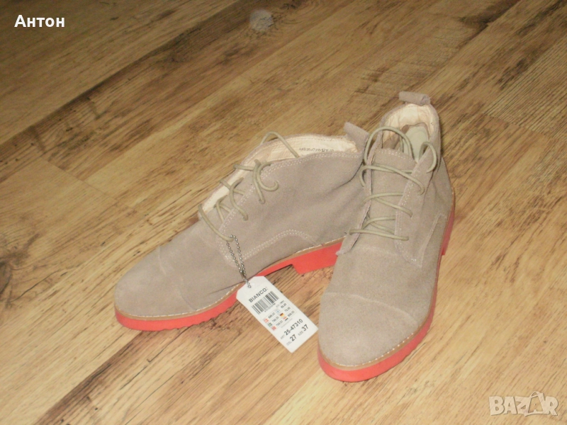 BIANCO нови юношески боти кожа 37, снимка 1