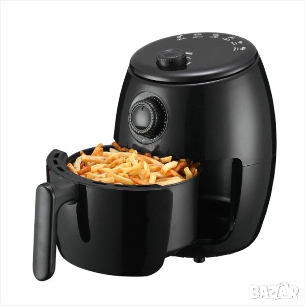 Фритюрник с горещ въздух ECOFRY
, 1000W, 2 л, Черен, снимка 1