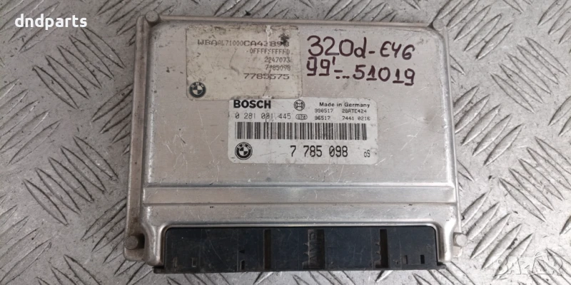 Компютър BMW E46 320D 1999г. 7785098 0281001445 , снимка 1