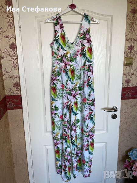 Нов разкошен елегантен гащеризон тропически десен тропик принт екзотични цветя ежедневно елегантен , снимка 1